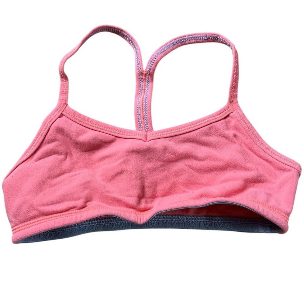 Ivivva Sports Bra Tank Girls Size 8 Pink Cotton Spandex Racerback Underwear